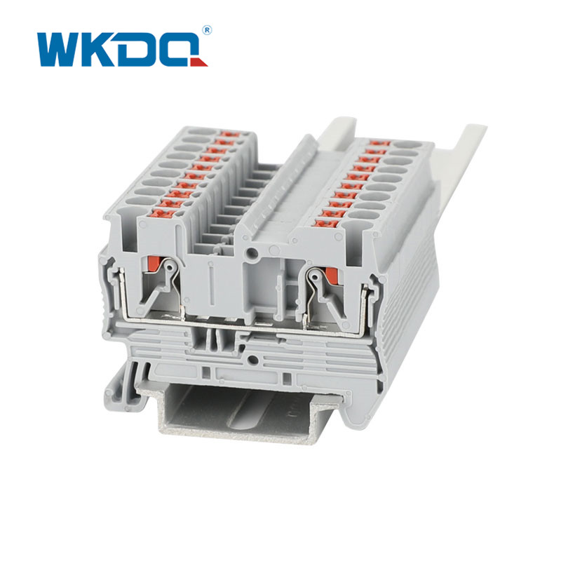 Connettore per morsettiera push-in montato su guida Din 800 V 31 A